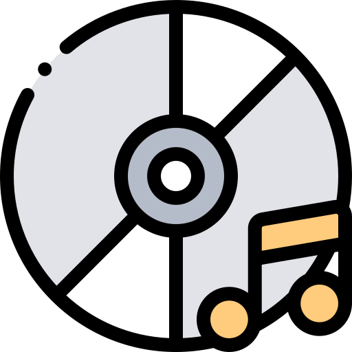 Compact disc Detailed Rounded Lineal color icon