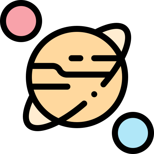 Space Detailed Rounded Lineal color icon