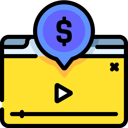 Video ad Special Lineal color icon