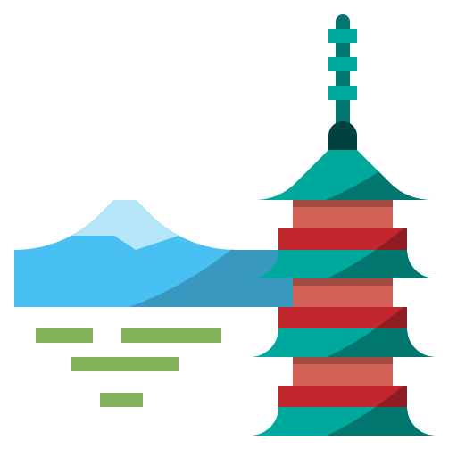 pagoda mynamepong Flat ikona