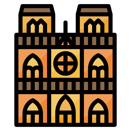 notre dame mynamepong Lineal Color icon