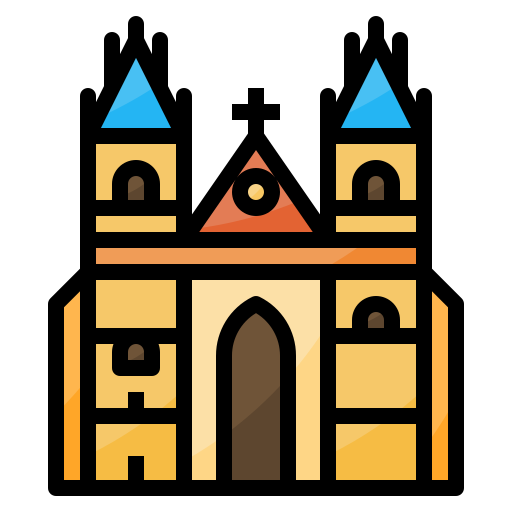 chiesa di tyn mynamepong Lineal Color icona