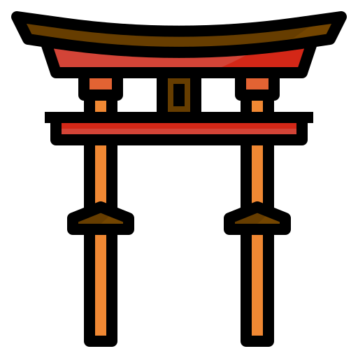 brama torii mynamepong Lineal Color ikona