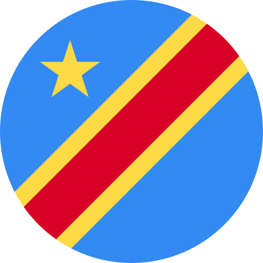 république démocratique du congo Flags Rounded Icône