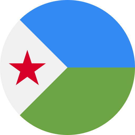 djibouti Flags Rounded icoon