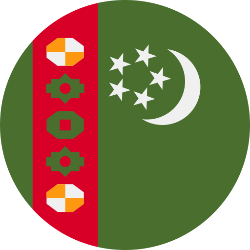 turkmenistán Flags Rounded icono