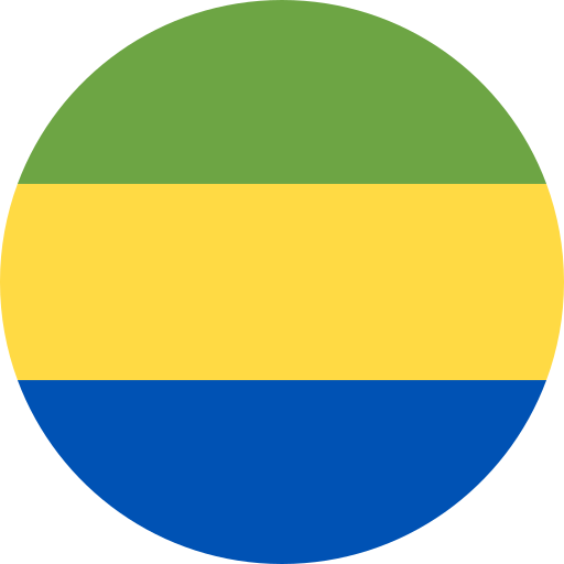 gabon Flags Rounded icoon