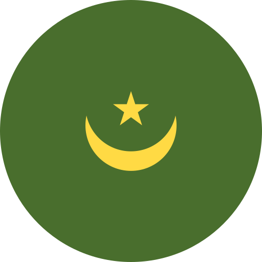 mauritanie Flags Rounded Icône