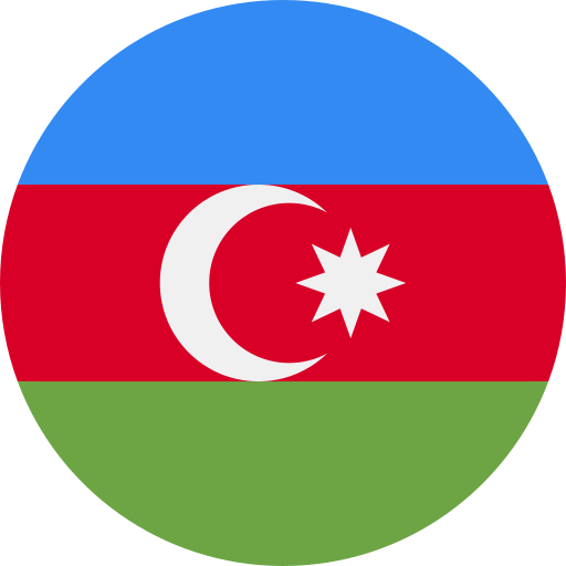 azerbaigian Flags Rounded icona