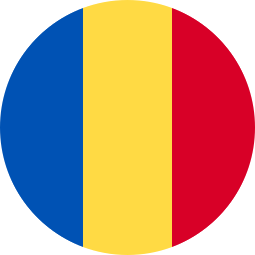 romania Flags Rounded icona