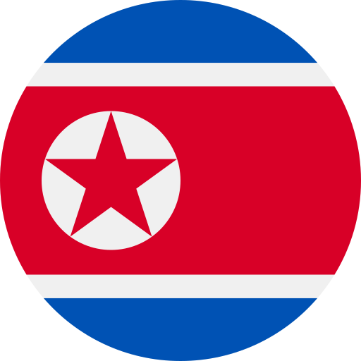 noord korea Flags Rounded icoon