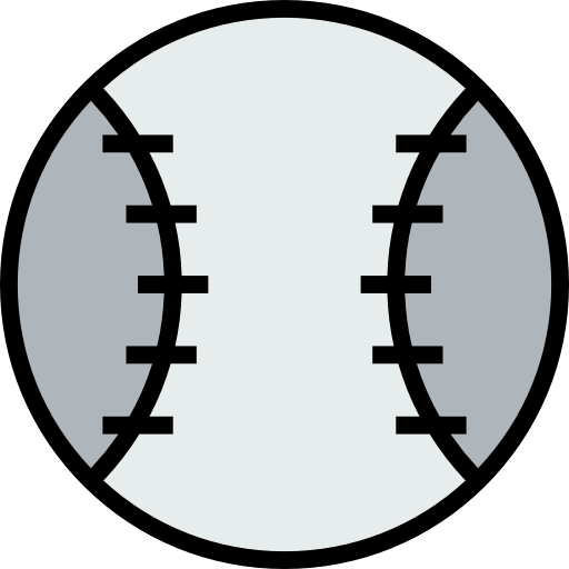 Бейсбол Detailed Straight Lineal color иконка