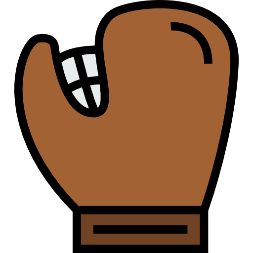 guante de béisbol Detailed Straight Lineal color icono