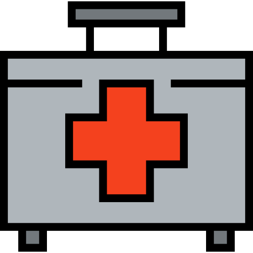 kit de primeros auxilios Detailed Straight Lineal color icono