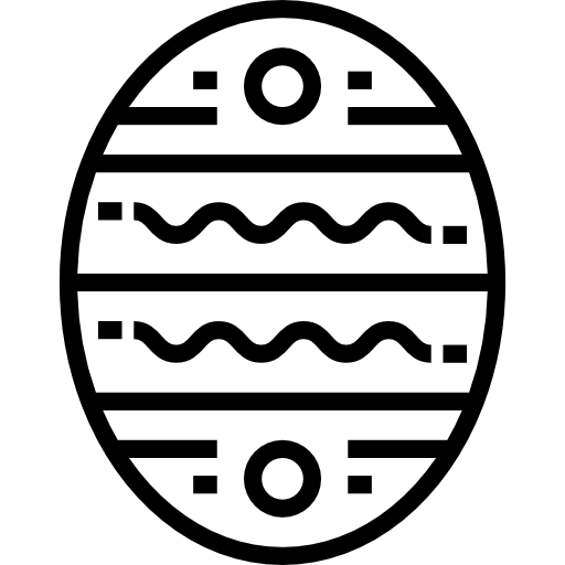 huevo de pascua Detailed Straight Lineal icono