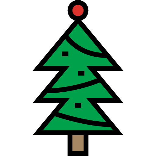 weihnachtsbaum Detailed Straight Lineal color icon