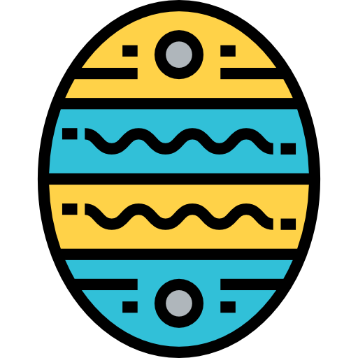 huevo de pascua Detailed Straight Lineal color icono