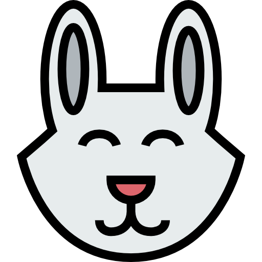 conejo de pascua Detailed Straight Lineal color icono