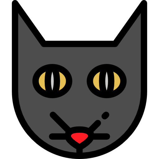 gato Detailed Rounded Lineal color icono