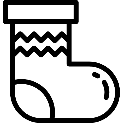 Christmas sock Detailed Rounded Lineal icon