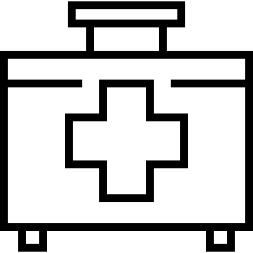 kit de primeros auxilios Detailed Straight Lineal icono