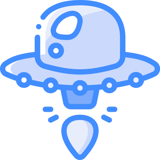 Space ship Basic Miscellany Blue icon