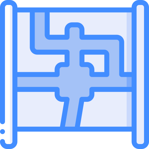 지도 Basic Miscellany Blue icon