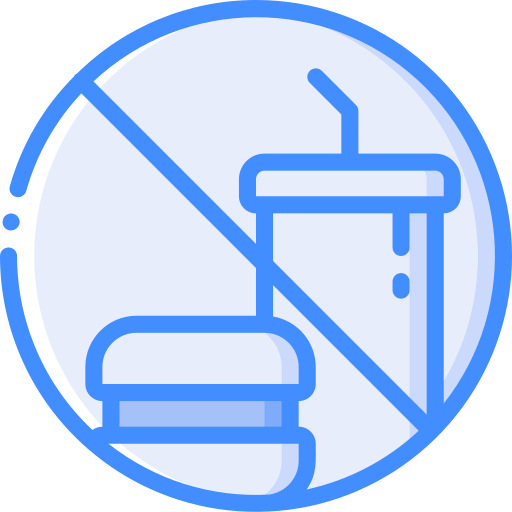 No food Basic Miscellany Blue icon