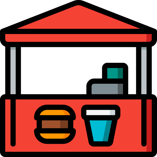 Food stand Basic Miscellany Lineal Color icon