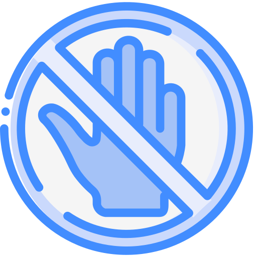 手を触れないでください Basic Miscellany Blue icon