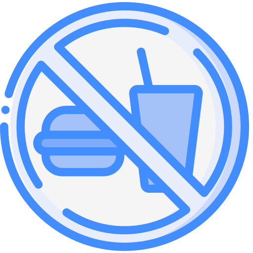 No food Basic Miscellany Blue icon