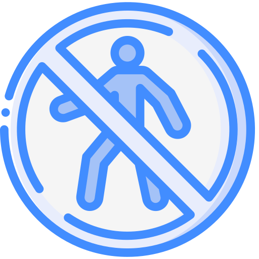 No tresspasing Basic Miscellany Blue icon