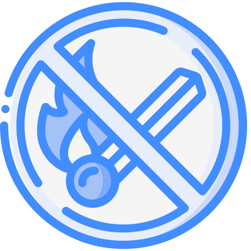 No fire Basic Miscellany Blue icon