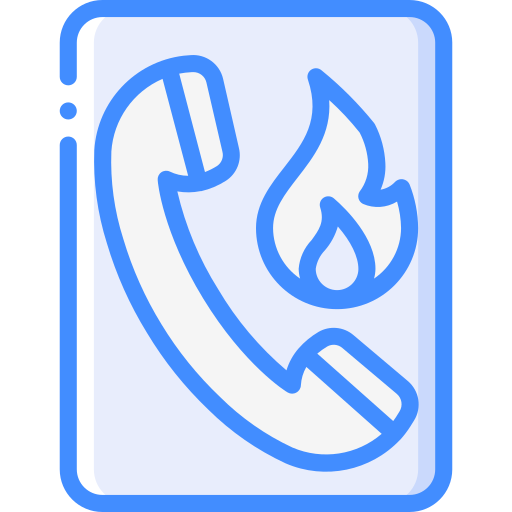 Emergency call Basic Miscellany Blue icon