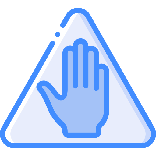 Do not touch Basic Miscellany Blue icon