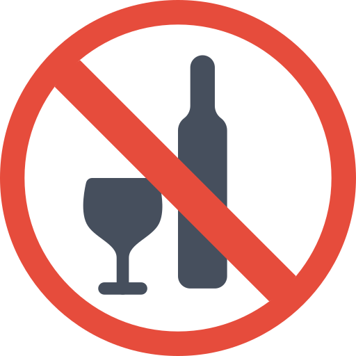 no alcohol Basic Miscellany Flat icono