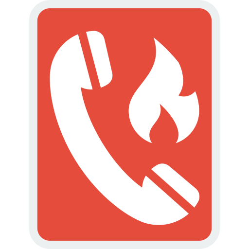 Llamada de emergencia Basic Miscellany Flat icono