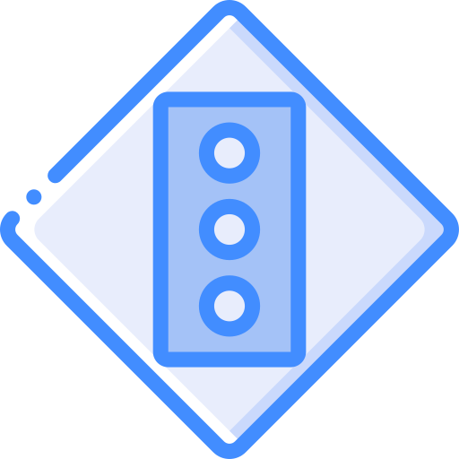 Traffic light Basic Miscellany Blue icon