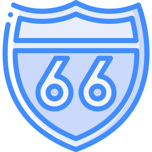 route 66 Basic Miscellany Blue Icône