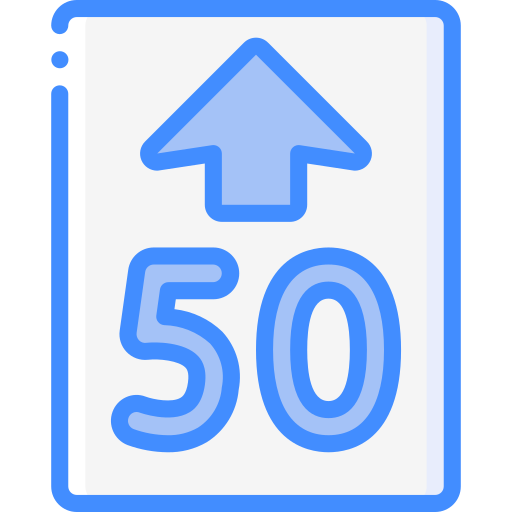 Speed limit Basic Miscellany Blue icon