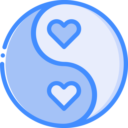 Yin yang Basic Miscellany Blue icon