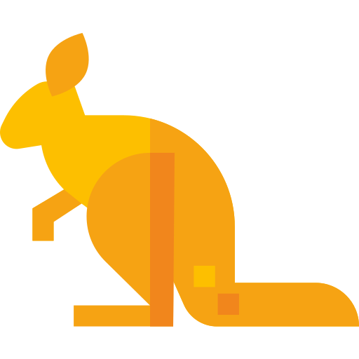 Kangaroo Basic Straight Flat icon