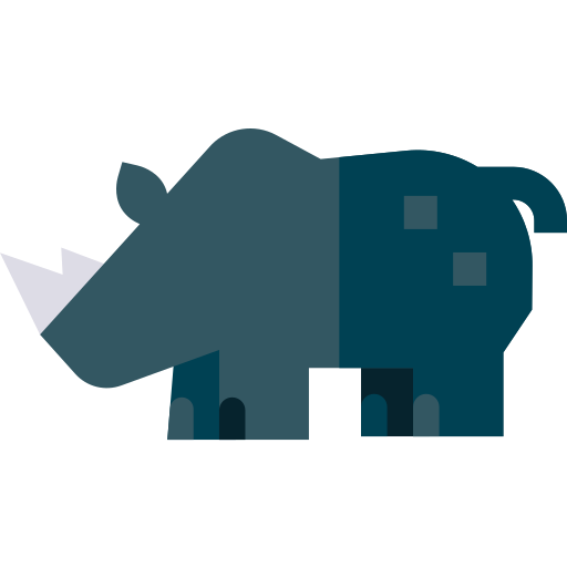 rhinocéros Basic Straight Flat Icône