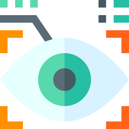 Сканирование глаз Basic Straight Flat иконка