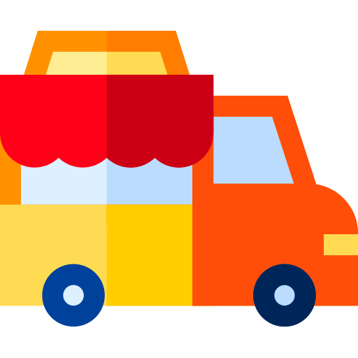 ciężarówka z żywnością Basic Straight Flat ikona