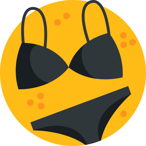 bikini Detailed Flat Circular Flat icona