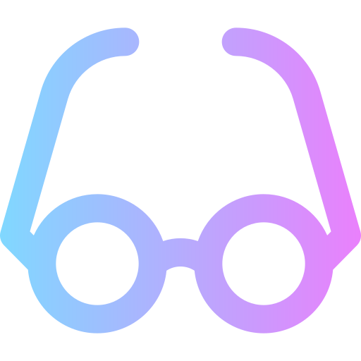 Reading glasses Super Basic Rounded Gradient icon