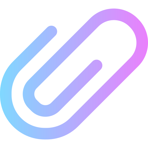 Paper clip Super Basic Rounded Gradient icon