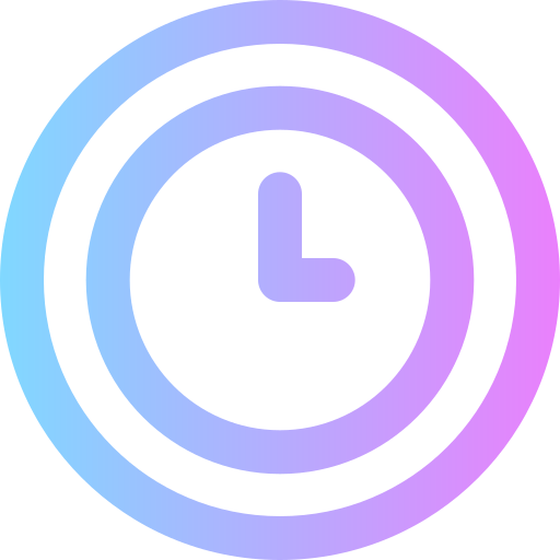 Wall clock Super Basic Rounded Gradient icon