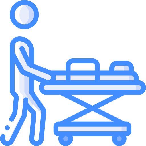 Medical bed Basic Miscellany Blue icon